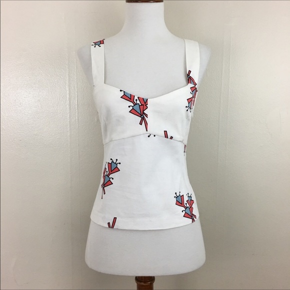 Zara Trafaluc Floral Fitted Sleeveless Tank Top - Picture 3 of 7